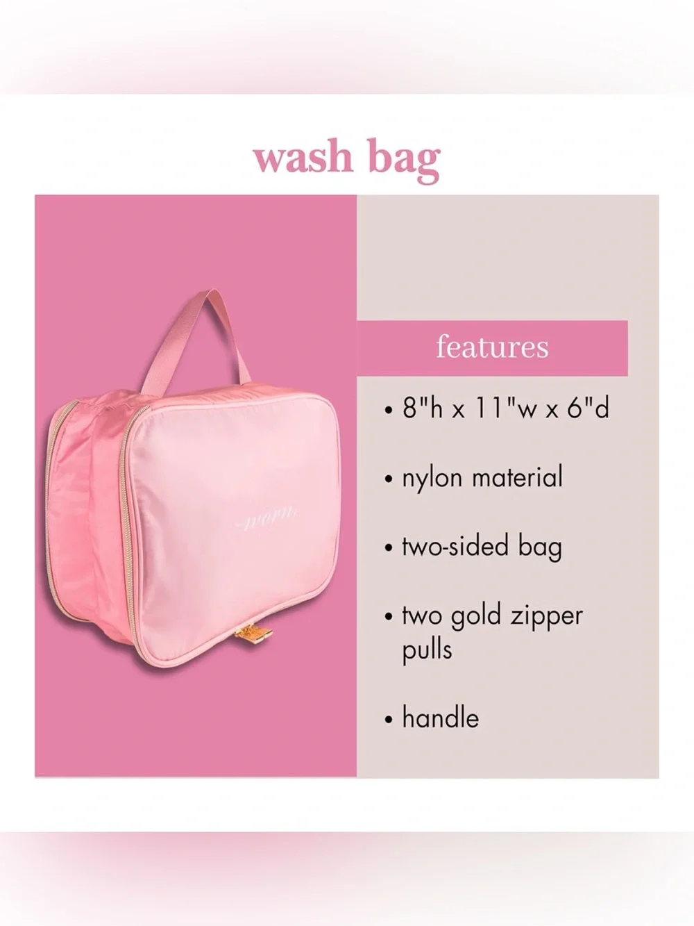 Kate Spade Wear Worn Pink Wash Bag